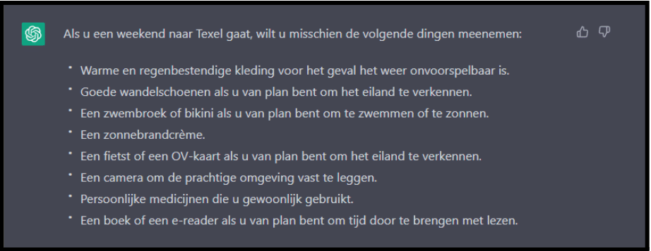 antwoord van chatgpt