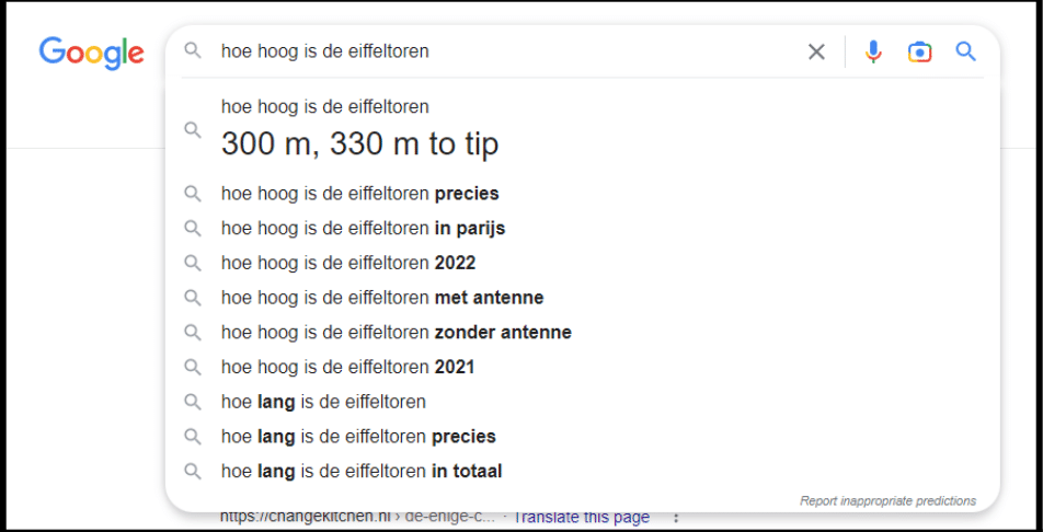 google featured snippets geven antwoord op de vraag